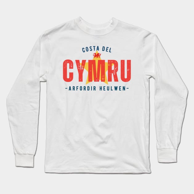 Costa Del Cymru, Welsh summer Long Sleeve T-Shirt by Teessential